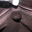 GUCCI Tote Bag Canvas Brown Silver 002 2123 0458 Auth 175706-15