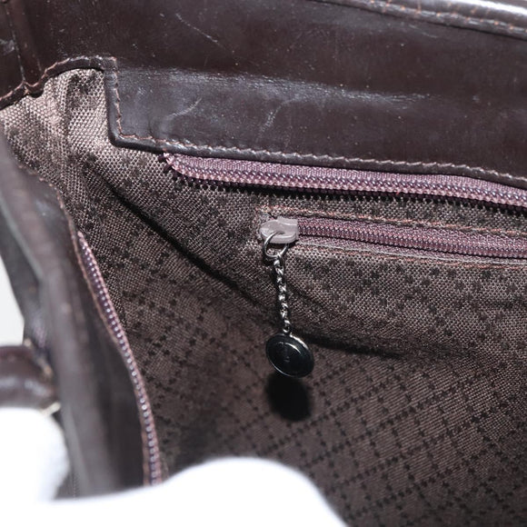 GUCCI Tote Bag Canvas Brown Silver 002 2123 0458 Auth 175706