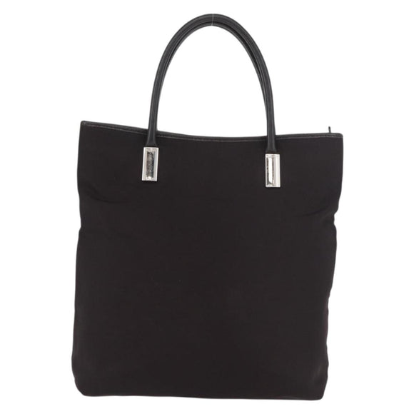 GUCCI Tote Bag Canvas Brown Silver 002 2123 0458 Auth 175706