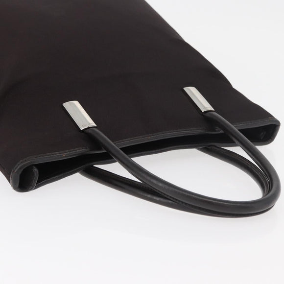 GUCCI Tote Bag Canvas Brown Silver 002 2123 0458 Auth 175706
