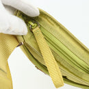 PRADA Shoulder Bag Nylon Yellow Silver Auth 175707-18