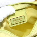 PRADA Shoulder Bag Nylon Yellow Silver Auth 175707-19