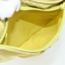 PRADA Shoulder Bag Nylon Yellow Silver Auth 175707-22