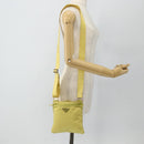 PRADA Shoulder Bag Nylon Yellow Silver Auth 175707-23