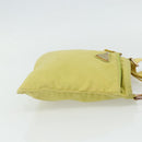 PRADA Shoulder Bag Nylon Yellow Silver Auth 175707-4