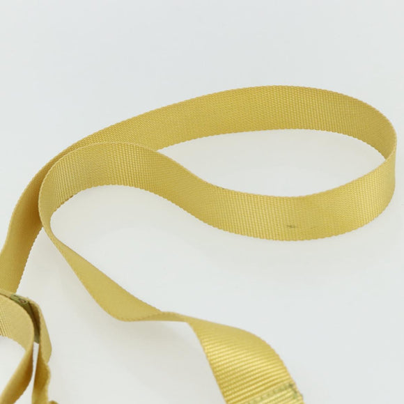 PRADA Shoulder Bag Nylon Yellow Silver Auth 175707