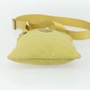 PRADA Shoulder Bag Nylon Yellow Silver Auth 175707-5