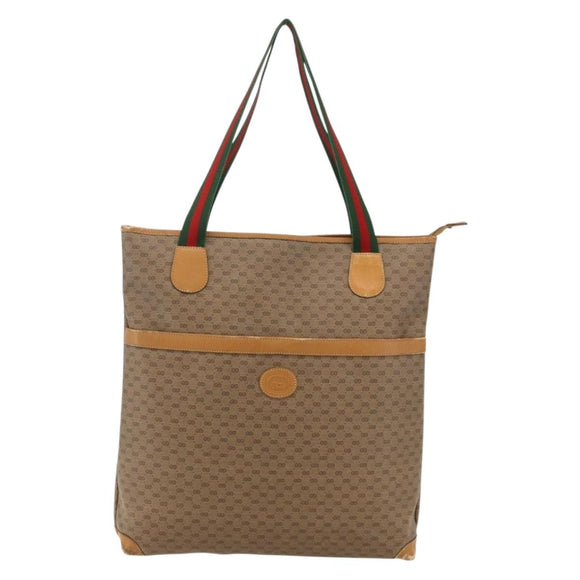 GUCCI Micro GG Supreme Web Sherry Line Bag PVC Beige 002 39 0163 Auth 175708