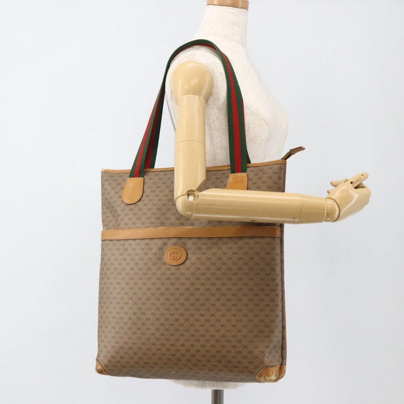 GUCCI Micro GG Supreme Web Sherry Line Bag PVC Beige 002 39 0163 Auth 175708