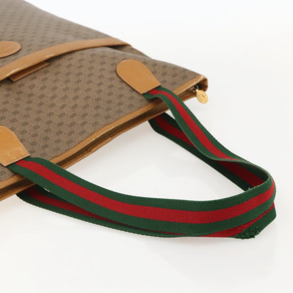 GUCCI Micro GG Supreme Web Sherry Line Bag PVC Beige 002 39 0163 Auth 175708