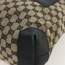 GUCCI GG Canvas Tote Bag Beige Silver 019 0401 Auth 175709-10