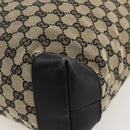GUCCI GG Canvas Tote Bag Beige Silver 019 0401 Auth 175709-12