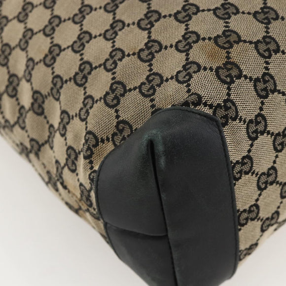 GUCCI GG Canvas Tote Bag Beige Silver 019 0401 Auth 175709