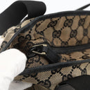 GUCCI GG Canvas Tote Bag Beige Silver 019 0401 Auth 175709-16