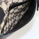 GUCCI GG Canvas Tote Bag Beige Silver 019 0401 Auth 175709-22
