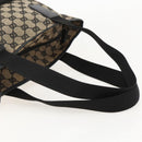 GUCCI GG Canvas Tote Bag Beige Silver 019 0401 Auth 175709-7
