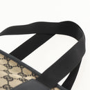 GUCCI GG Canvas Tote Bag Beige Silver 019 0401 Auth 175709-8
