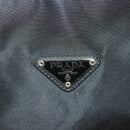 PRADA Boston Bag Nylon Black Silver Auth 175710A-18