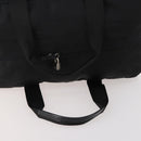 PRADA Boston Bag Nylon Black Silver Auth 175710A-7