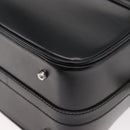 GUCCI Bamboo Vanity Hand Bag Leather 2way Black Silver Auth 175718-17