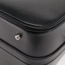 GUCCI Bamboo Vanity Hand Bag Leather 2way Black Silver Auth 175718-19