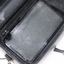 GUCCI Bamboo Vanity Hand Bag Leather 2way Black Silver Auth 175718-10