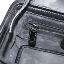 GUCCI Bamboo Vanity Hand Bag Leather 2way Black Silver Auth 175718-24