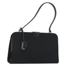 GUCCI Hand Bag Canvas Silver Black Auth 175720-1