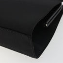 GUCCI Hand Bag Canvas Silver Black Auth 175720-15