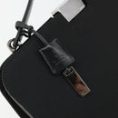 GUCCI Hand Bag Canvas Silver Black Auth 175720-10