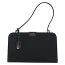 GUCCI Hand Bag Canvas Silver Black Auth 175720-13
