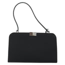 GUCCI Hand Bag Canvas Silver Black Auth 175720-2