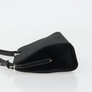 GUCCI Hand Bag Canvas Silver Black Auth 175720-4