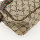 GUCCI GG Supreme Web Sherry Line Shoulder Bag PVC Beige 66 02 049 Auth 175721-16