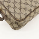 GUCCI GG Supreme Web Sherry Line Shoulder Bag PVC Beige 66 02 049 Auth 175721-18