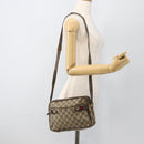 GUCCI GG Supreme Web Sherry Line Shoulder Bag PVC Beige 66 02 049 Auth 175721-25