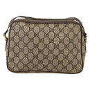 GUCCI GG Supreme Web Sherry Line Shoulder Bag PVC Beige 66 02 049 Auth 175721-2