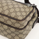 GUCCI GG Supreme Shoulder Bag PVC Beige Silver 114531 Auth 175722-10