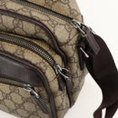 GUCCI GG Supreme Shoulder Bag PVC Beige Silver 114531 Auth 175722-14