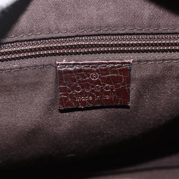 GUCCI GG Supreme Shoulder Bag PVC Beige Silver 114531 Auth 175722