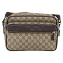 GUCCI GG Supreme Shoulder Bag PVC Beige Silver 114531 Auth 175722-2