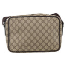 GUCCI GG Supreme Shoulder Bag PVC Beige Silver 114531 Auth 175722-3