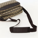 GUCCI GG Supreme Shoulder Bag PVC Beige Silver 114531 Auth 175722-7