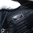 PRADA Shoulder Bag Nylon Black Silver Auth 175723-18