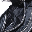 PRADA Shoulder Bag Nylon Black Silver Auth 175723-25