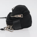 PRADA Shoulder Bag Nylon Black Silver Auth 175723-4
