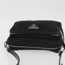 PRADA Shoulder Bag Nylon Black Silver Auth 175723-6