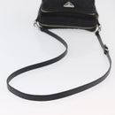PRADA Shoulder Bag Nylon Black Silver Auth 175723-7