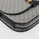 GUCCI Micro GG Supreme Shoulder Bag PVC Navy Gold 001 406 1780 Auth 175726-14