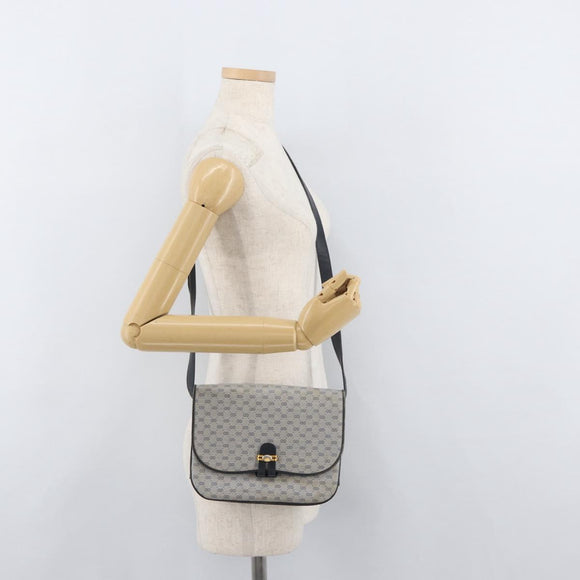 GUCCI Micro GG Supreme Shoulder Bag PVC Navy Gold 001 406 1780 Auth 175726